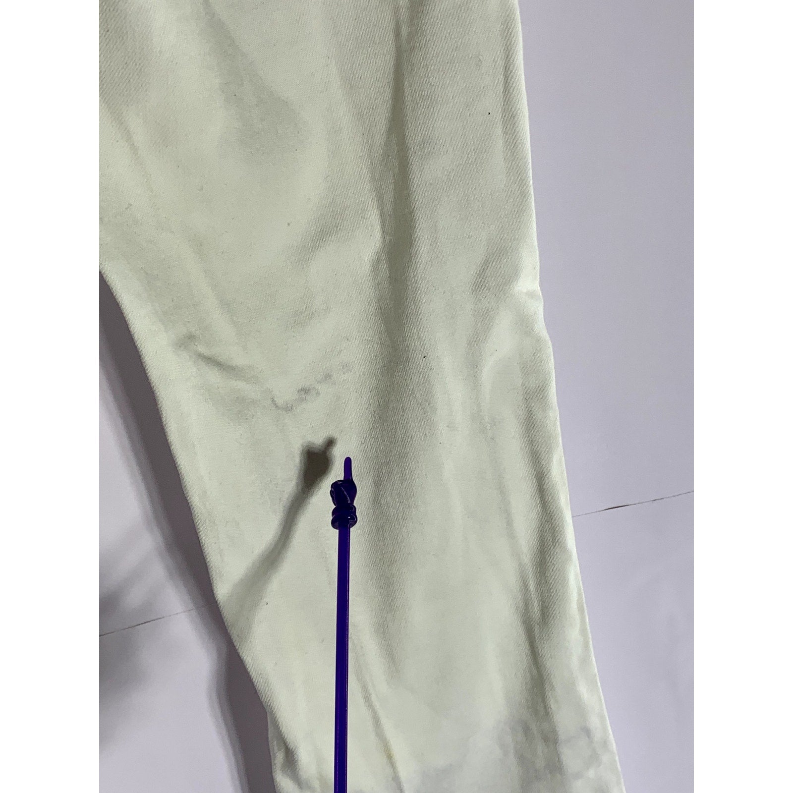 DENIM FORUM Women's White Button-Fly High-Rise The Bailey Crop Flare Jean SZ 24