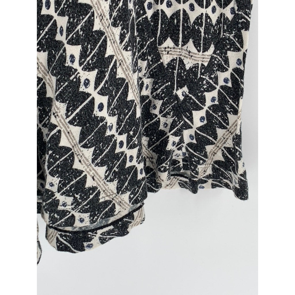 MAX EDITION Women’s Black-White Printed Maxi Skirt SZ M