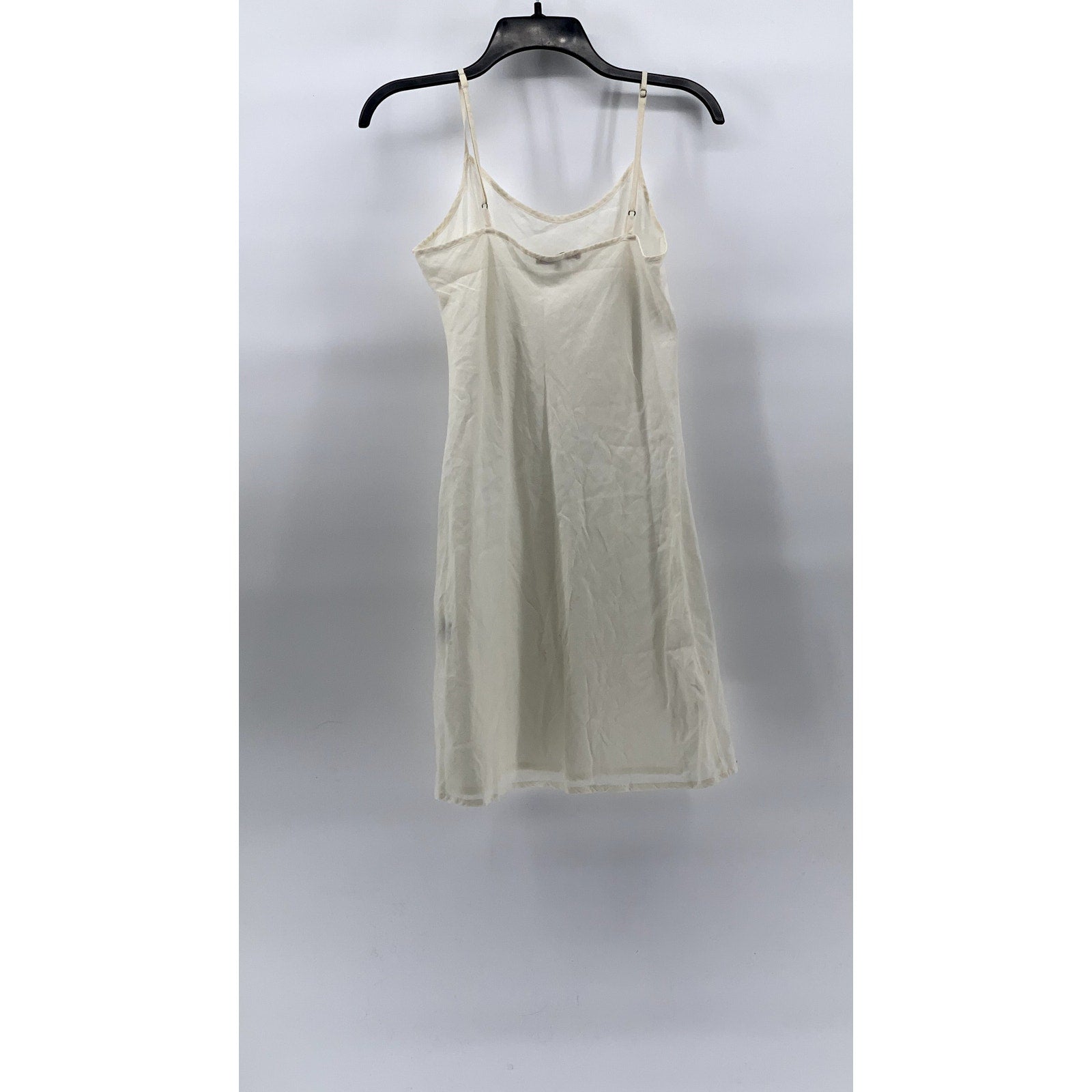 MAJE Women’s Cream Scoop-Neck Adjustable Spaghetti Strap Mini Slip Dress SZ 2