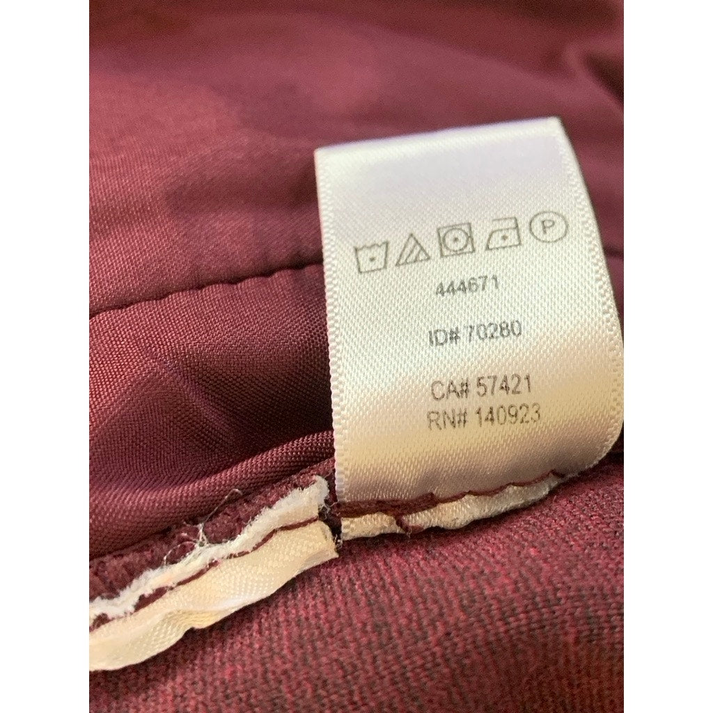 LOFT Women's Burgundy Skinny Zip-Pocket Ankle Ponte Pants SZ 4