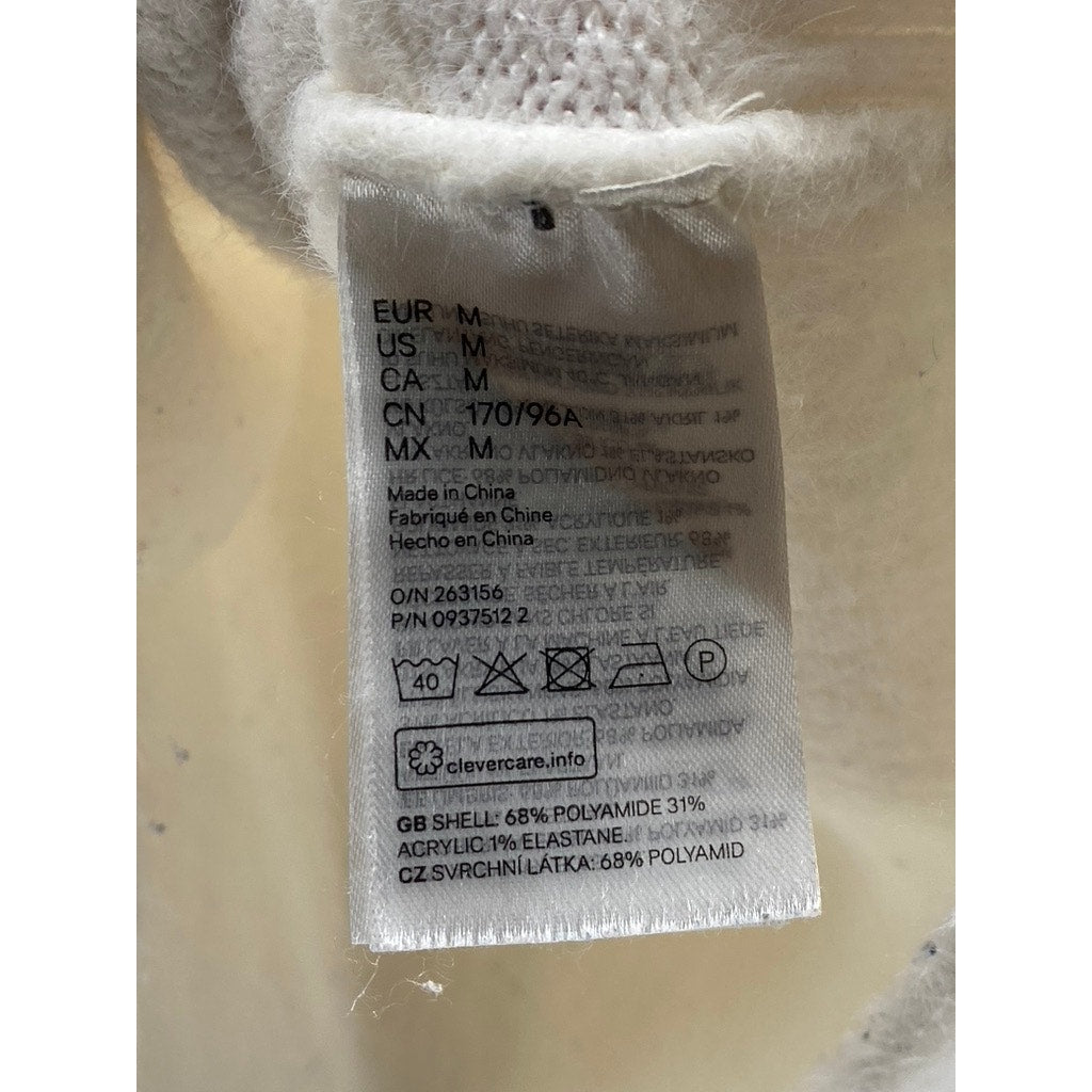 H&M Women's Cream Soft Knit Mock-Neck Long Sleeve Pullover Sweater SZ M