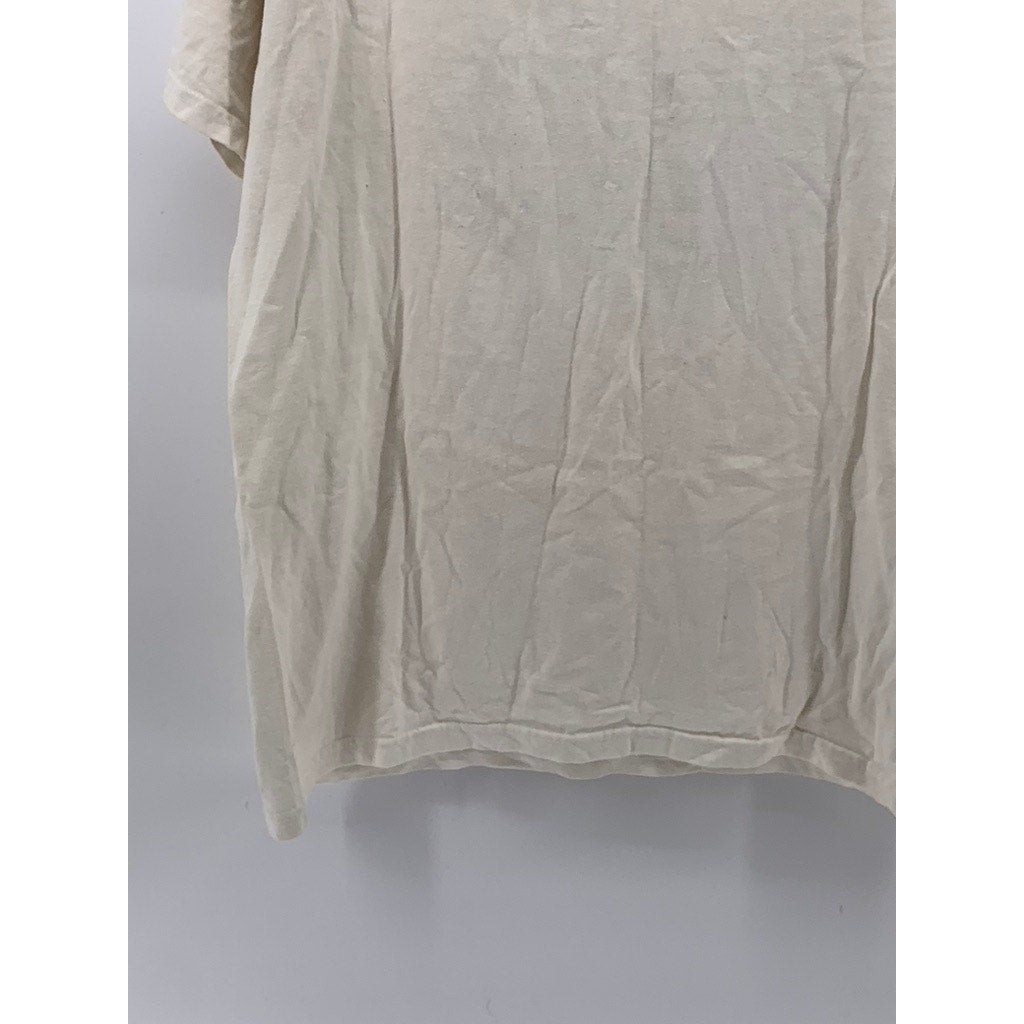 OBEY Men's Off-White Casual Logo Mandala Print Crewneck Short Sleeve T-Shirt SZL