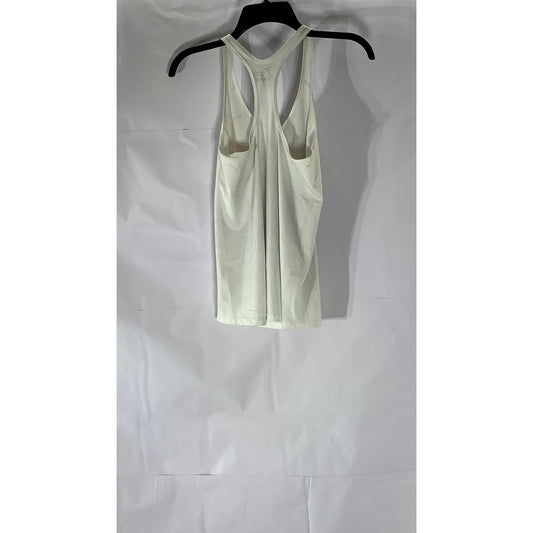 OLD NAVY ACTIVE Women's White Graphic Scoop-Neck Go-Dry Racerback Tank Top SZ XS