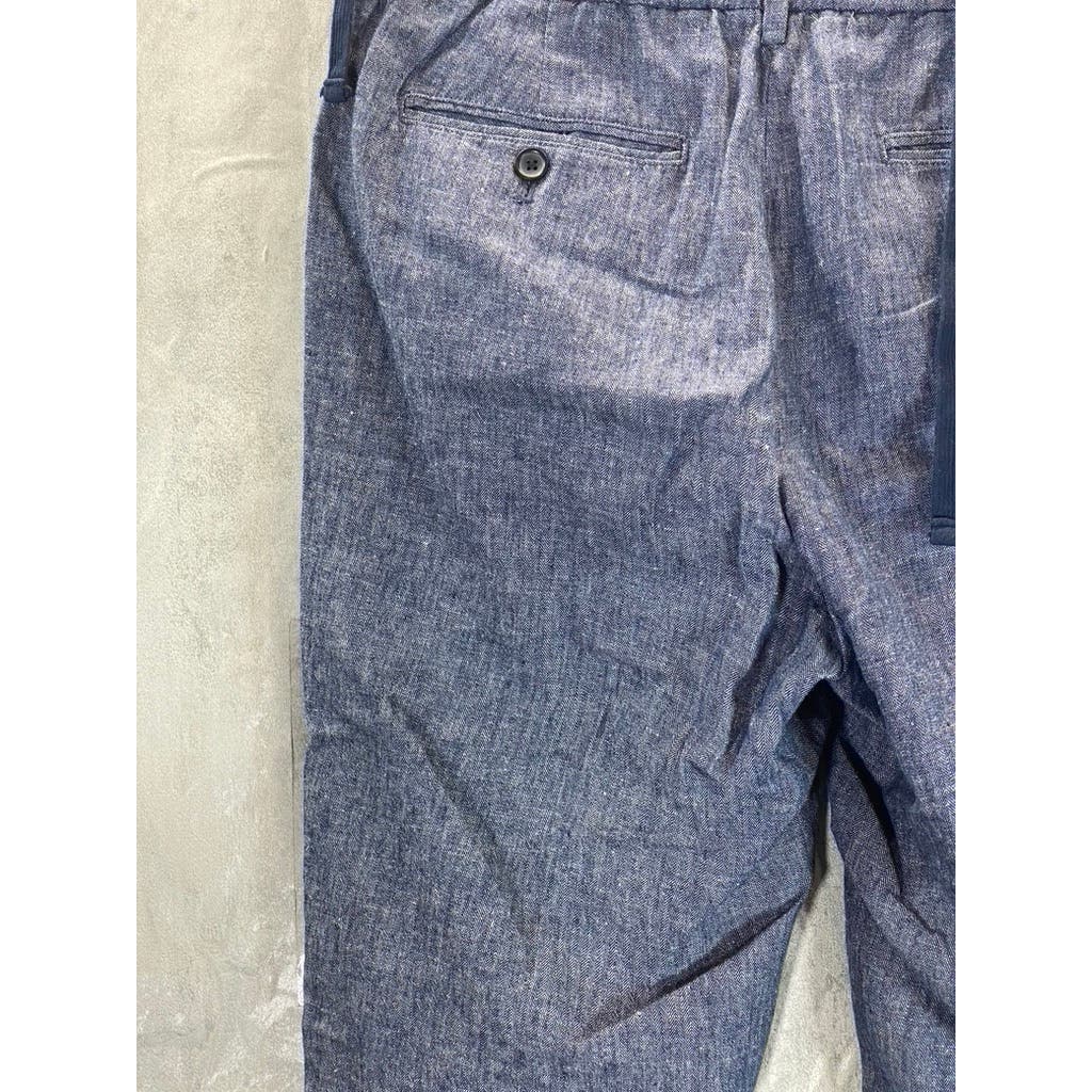 BANANA REPUBLIC Men's Blue Linen/Cotton Slim-Fit Pants SZ 33X32