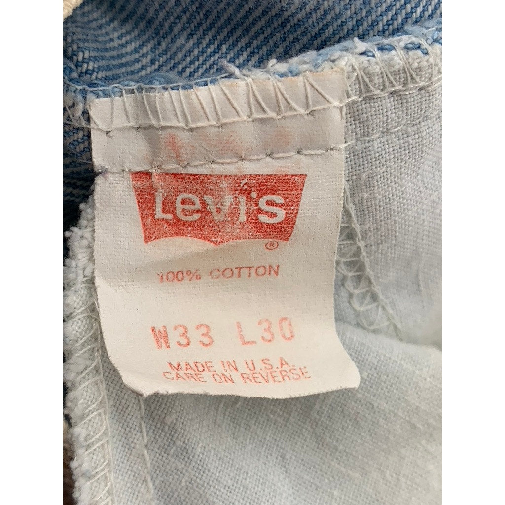 LEVI'S Men's Light Wash VIntage 575 Orange Tab Slim-Leg Jeans SZ 33X30