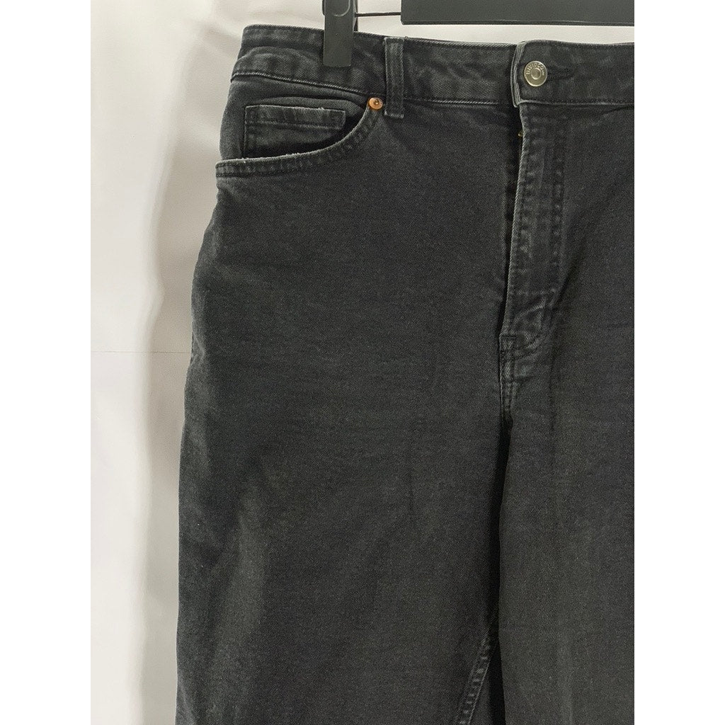 DIVIDED By H&M Women's Black Solid Raw-Hem Skinny-Leg Five-Pocket Jean SZ 12