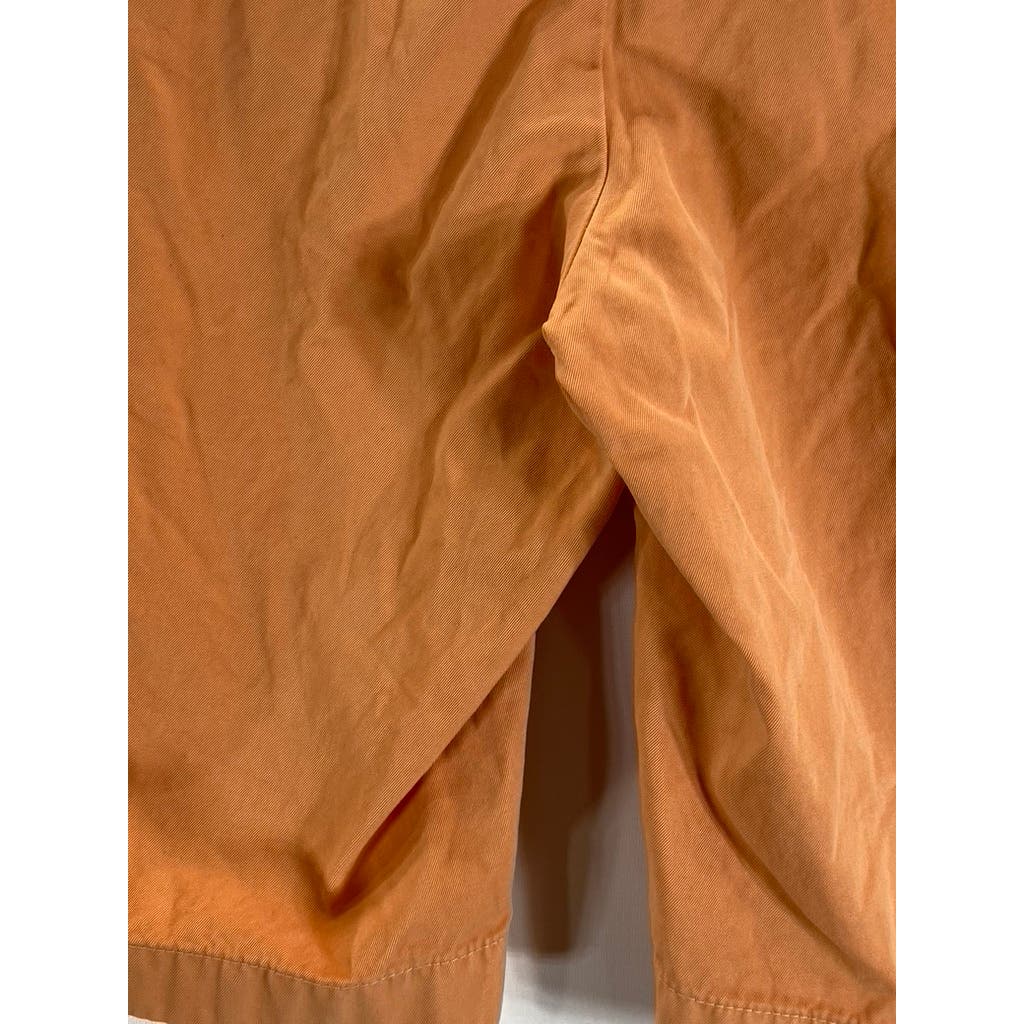 BROOKS BROTHERS Men's Orange Cotton Flat Front Bermuda Shorts SZ 33