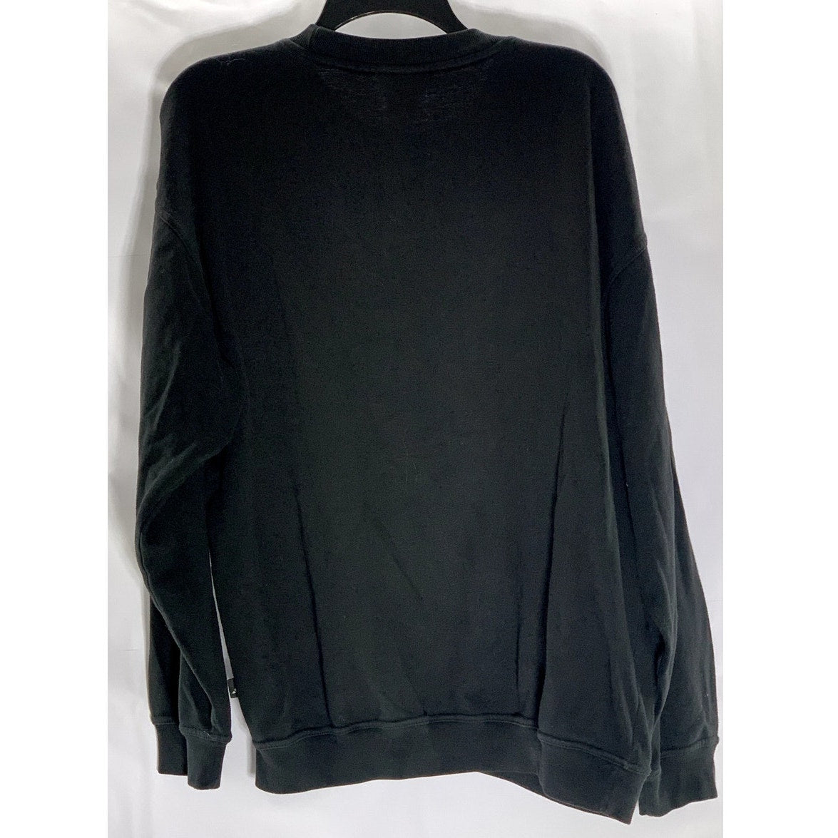 ADIDAS Men's Vintage Black/White Chest Logo Crewneck Long Sleeve T-Shirt SZ L