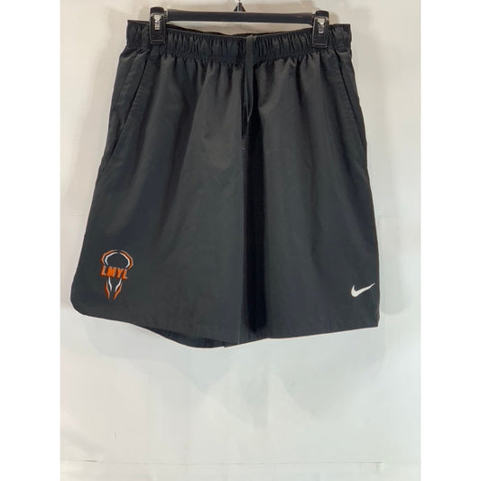 NIKE Men's Black Elasticized Drawstring Waist Dri-Fit Active Shorts SZ L