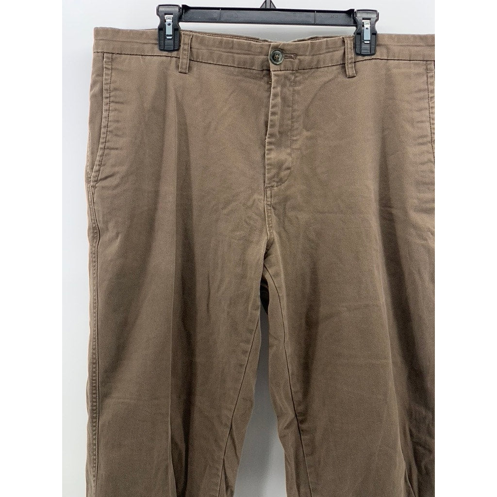 JOSEPH ABBOUD Men's Brown Straight-Leg Stretch Chino Pants SZ 40X32