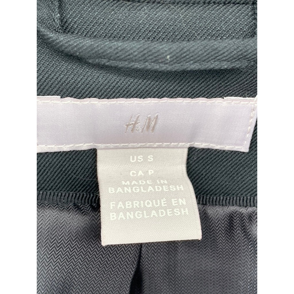 H&M Women's Black Single-Button Notch Collar Blazer SZ S