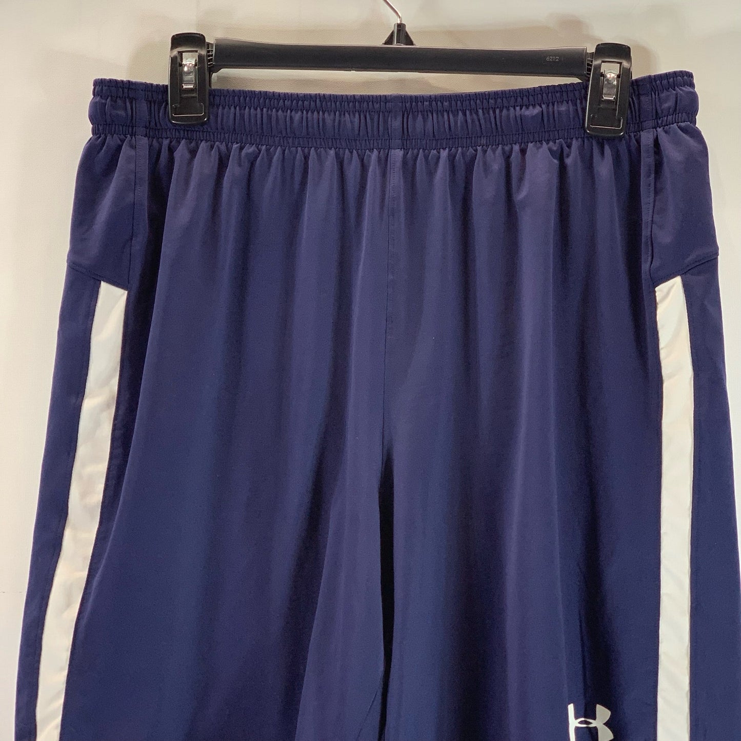 UNDER ARMOUR Men's Navy/White UA Signature Pull-On Fitted Active Shorts SZ L