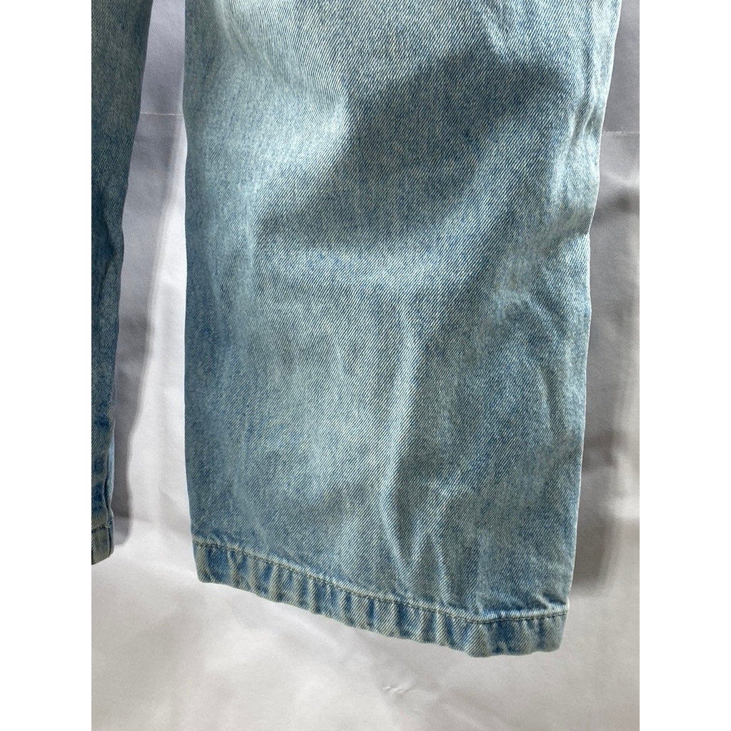 PULL&BEAR Women’s Light Blue Denim Straight-Leg Mom Jeans SZ 2