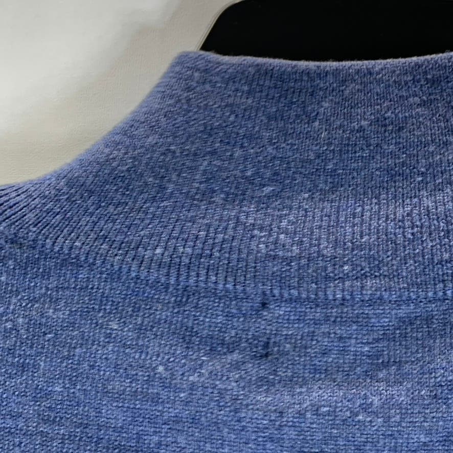 BROOKS BROTHERS Men's Blue Quarter-Zip Saxxon Wool Pullover Sweater SZ XL