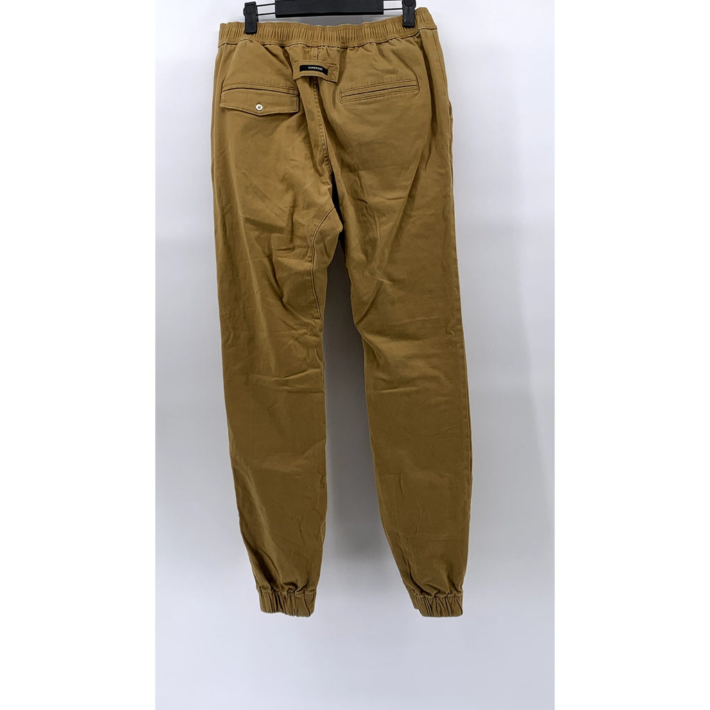 ZANEROBE Men's Tan Drawstring Sureshot Denim Jogger Pants SZ 34
