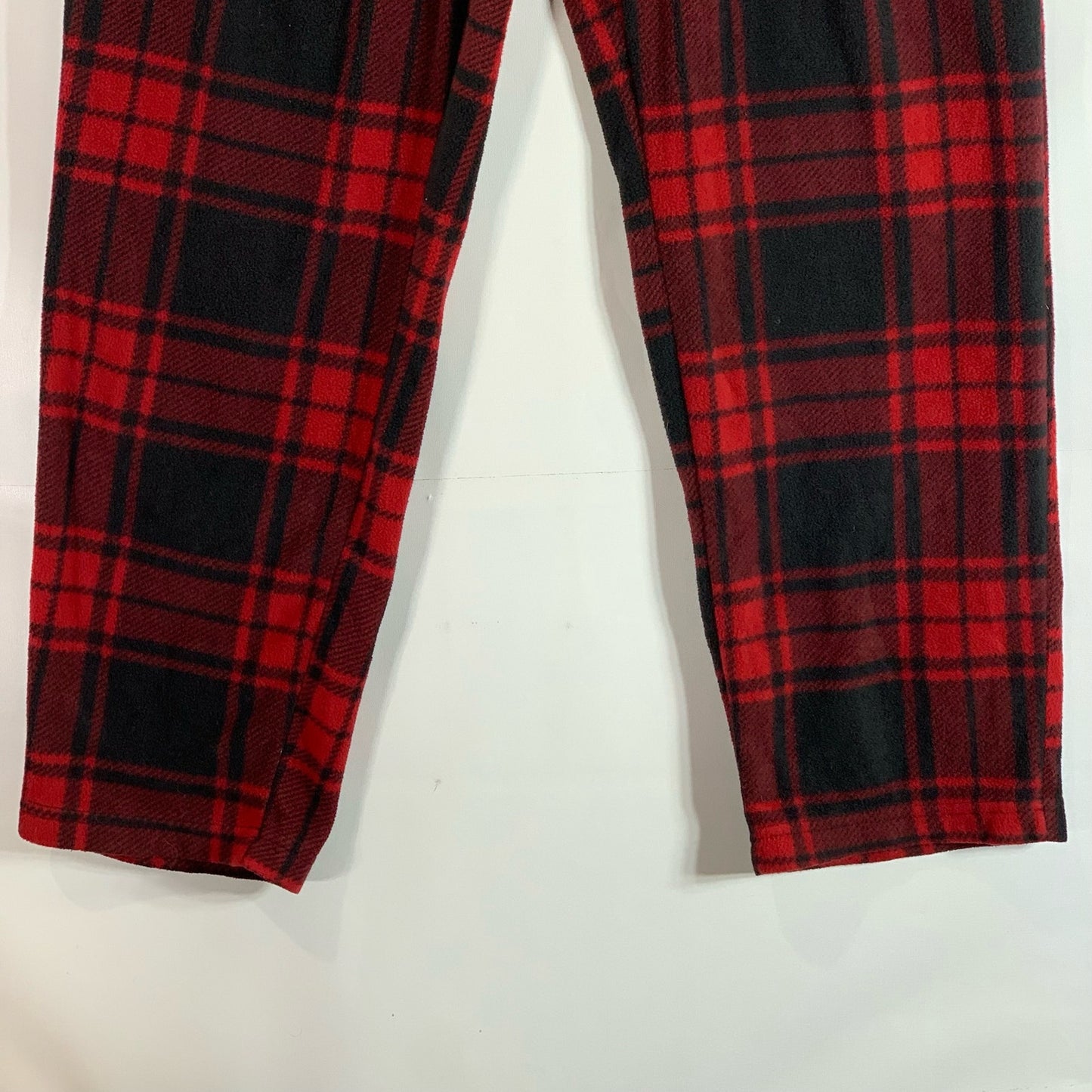 SPYDER Men's Black/Red Plaid Drawstring Relaxed-Fit Pull-On Pajama Pants SZ M