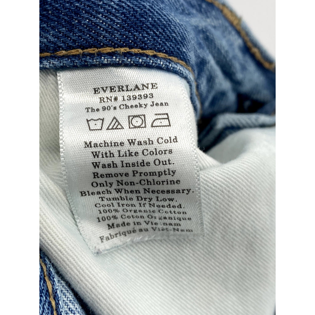 EVERLANE Women's Blue Denim The 90's Cheeky Organic Cotton Regular Fit Jean SZ25