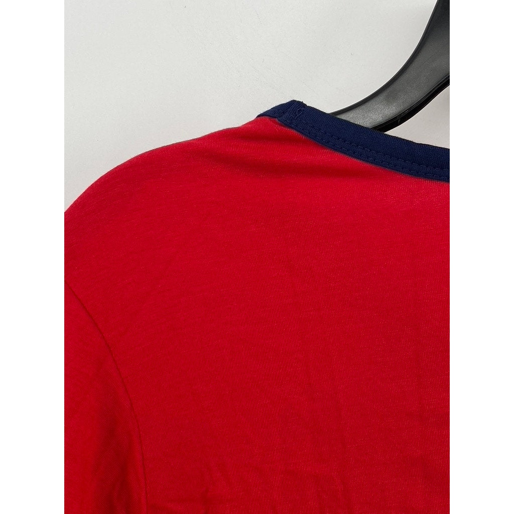 LANDS' END Women's Plus Red Crewneck Long Sleeve Top SZ 1X