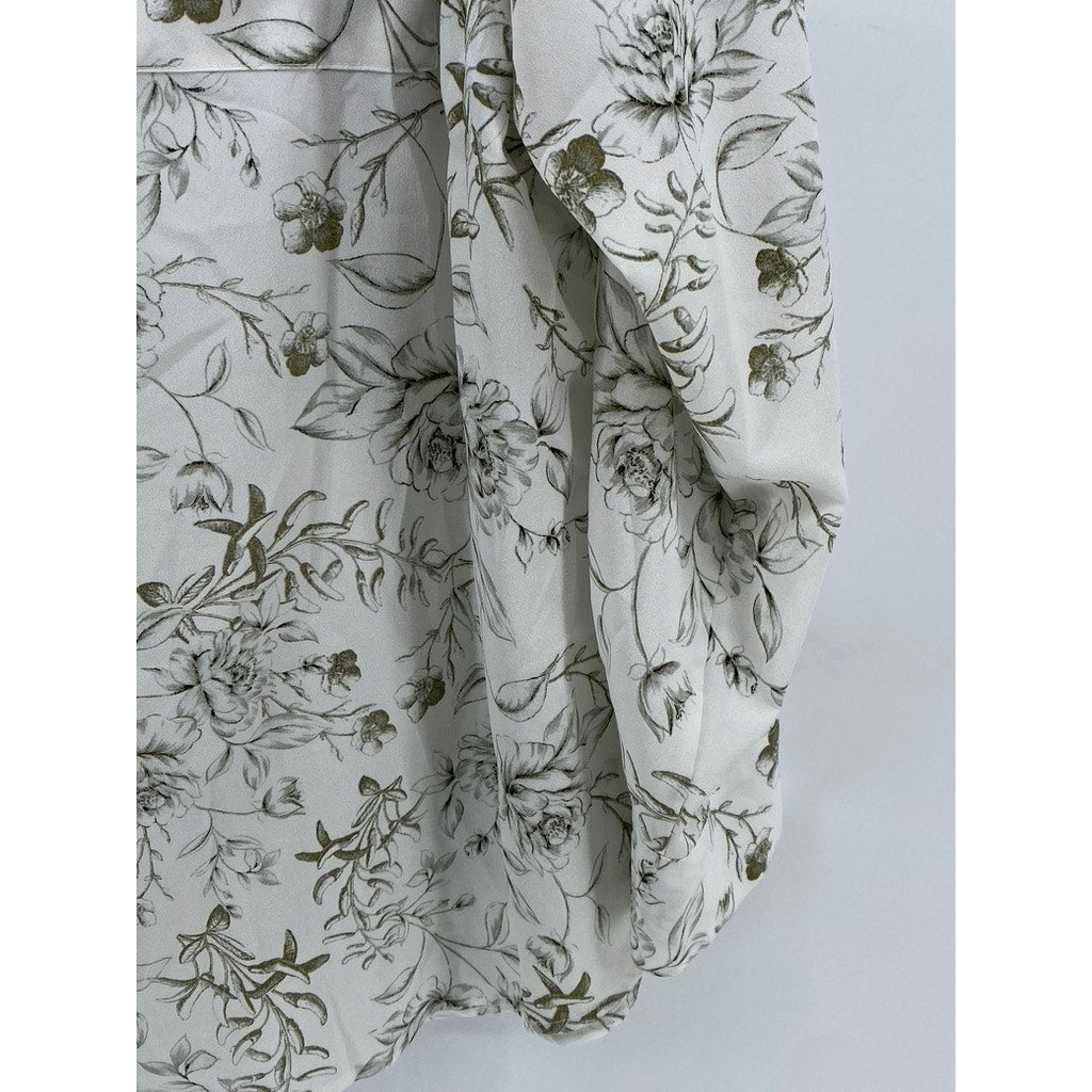CALVIN KLEIN Womens Floral Blouse Button Up SZ (2X)