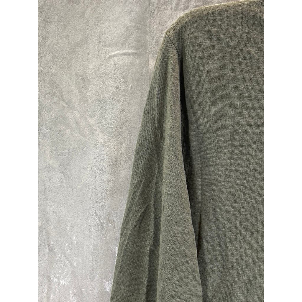 EVERLANE Men's Army Green Crewneck Wool Pullover Sweater SZ L