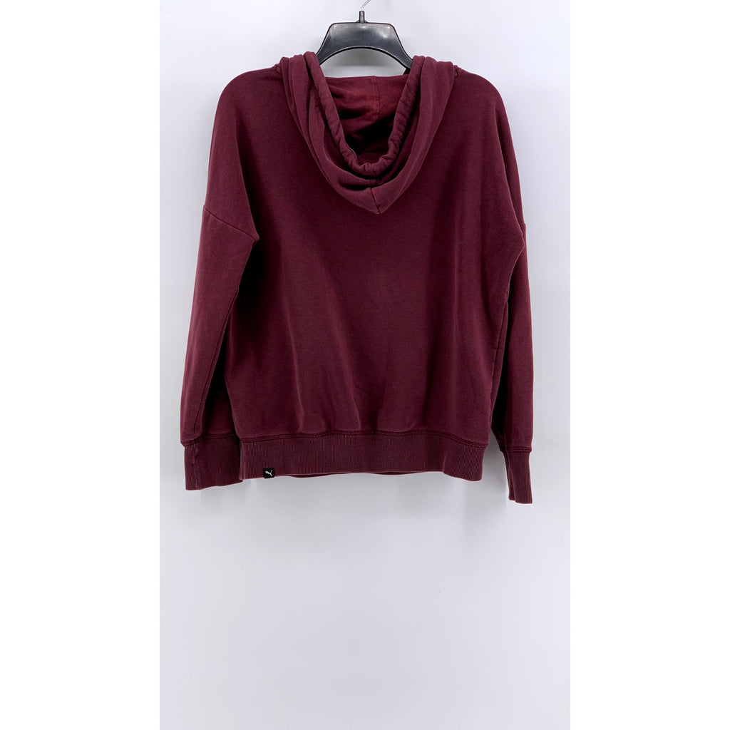 PUMA Women's Maroon Logo Pullover Hoodie SZ M