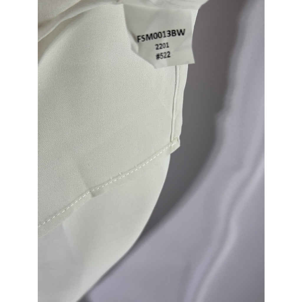 CUPSHE Women's Cream Nala Button-Front Short Sleeve Shirt Kimono SZ L