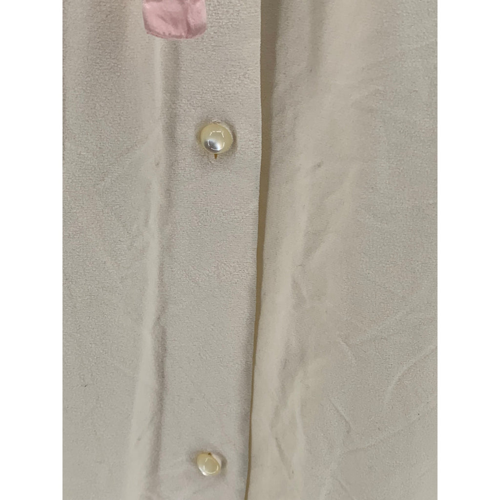 LISANNE Juniors' Vintage Cream Embroidered Floral Button-Up Midi Dress SZ M