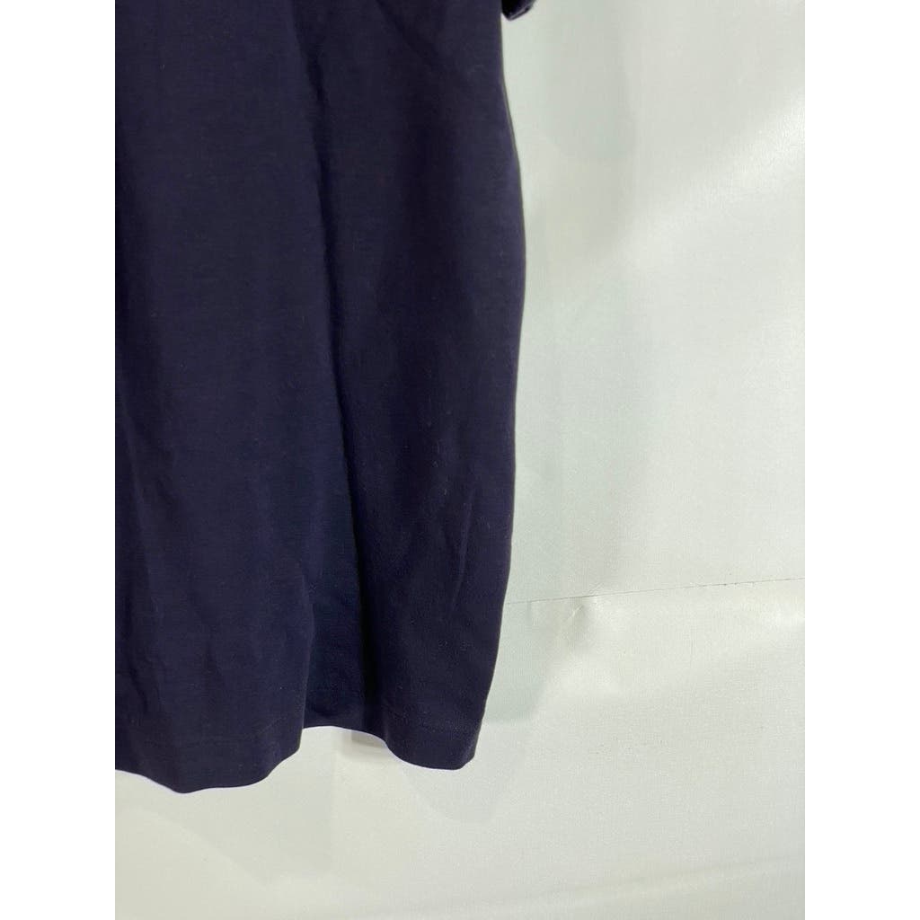 LANDS' END Men's Tall Navy Supima Cotton Short Sleeve Polo Shirt SZ L/T