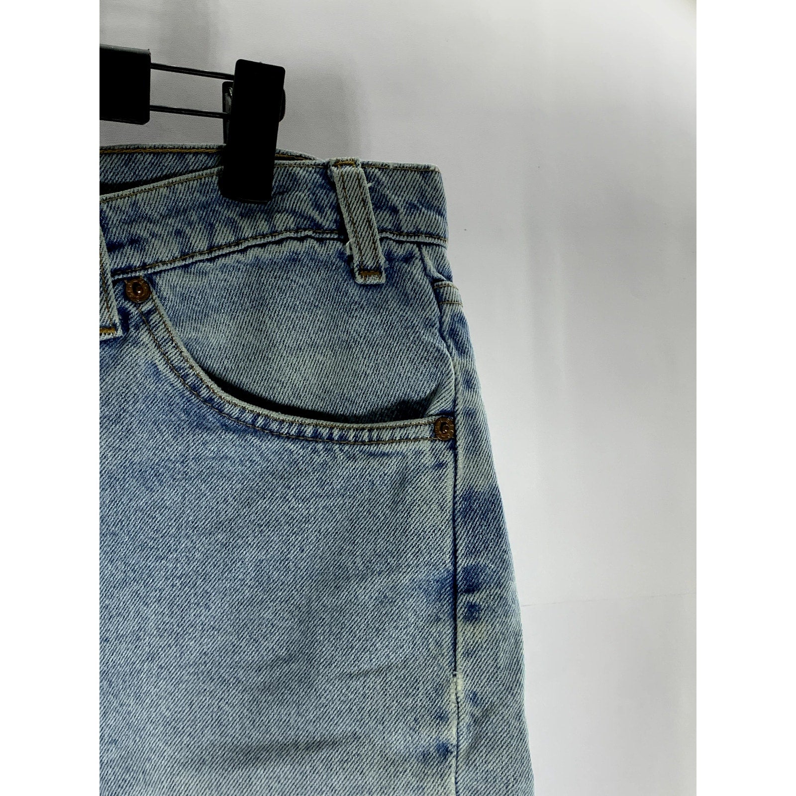 LEVI'S Men's Vintage Light Blue Denim 550 Relaxed-Fit Five-Pocket Shorts SZ 34