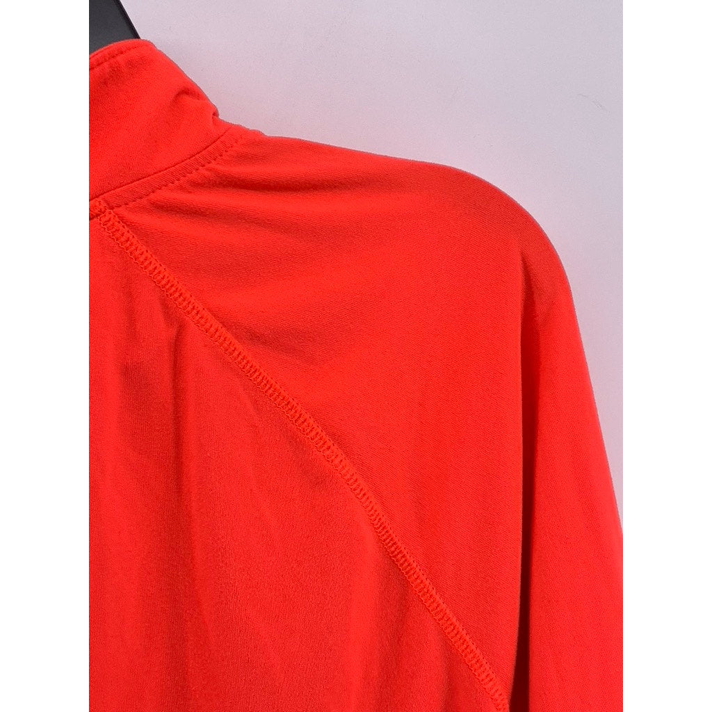 OLD NAVY ACTIVE Women's Neon Orange Semi Fitted Go-Dry Sweatshirt SZ XL