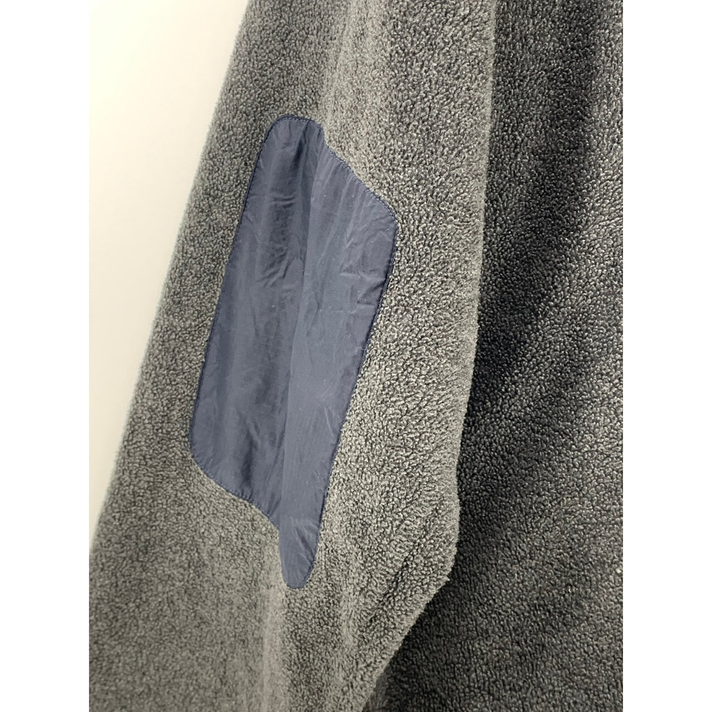 RALPH LAUREN POLO JEANS CO Men's Vintage Gray-Navy Fleece Zip-Up Sweater SZ XL