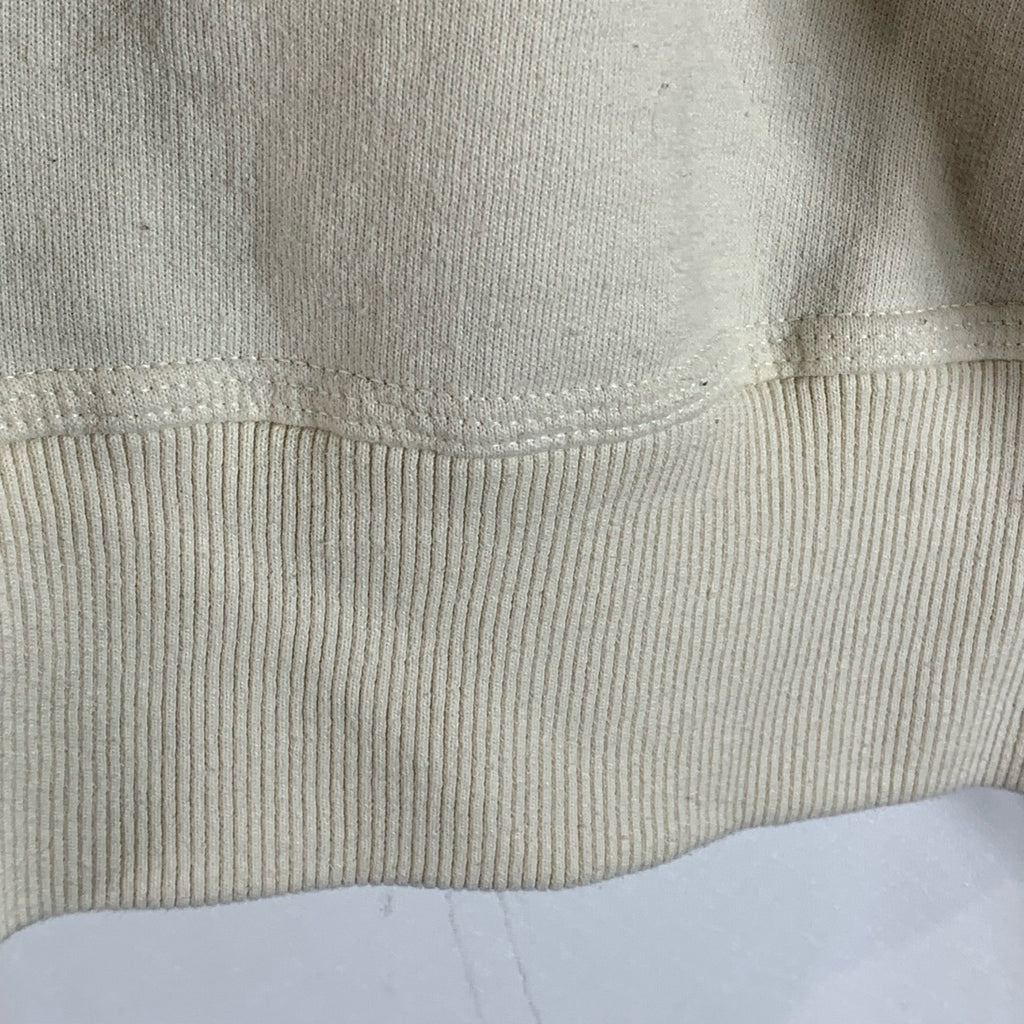 CHAMPION Men's Beige Crewneck Script Logo Powerblend Regular-Fit Sweatshirt SZXL