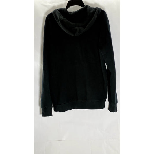 ALTERNATIVE Women's Black Giant Spoon Coordinates Graphic Zip-Up Sweater SZ M