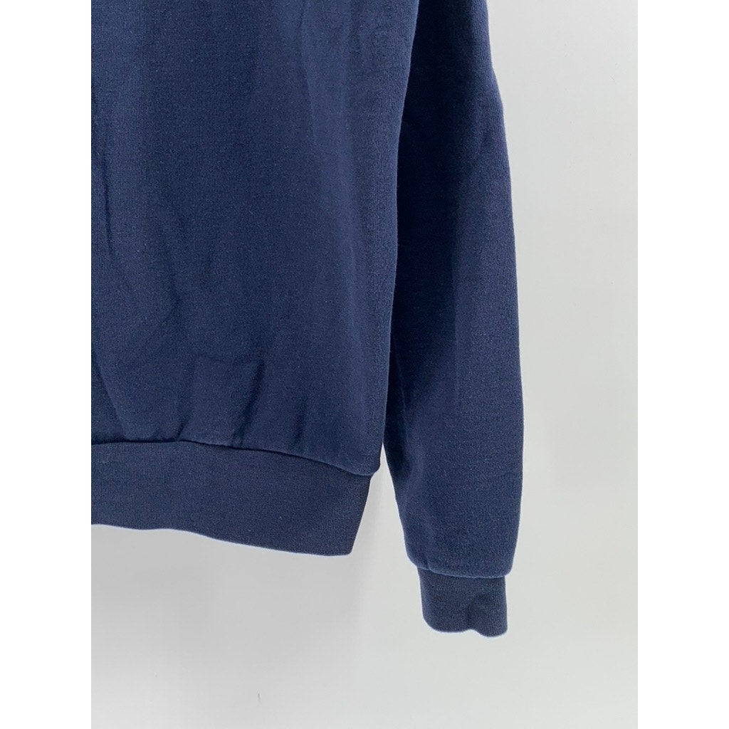 EA7 EMPORIO ARMANI Men's Navy Blue Zip-Up Hooded Sweater SZ L