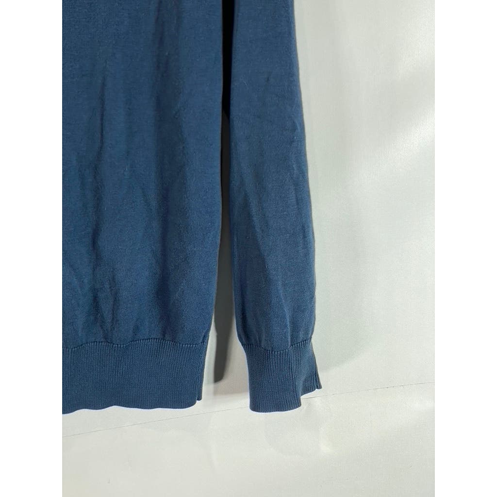 BEN SHERMAN Men's Blue Button-Up V-Neck Long Sleeve Cardigan SZ S