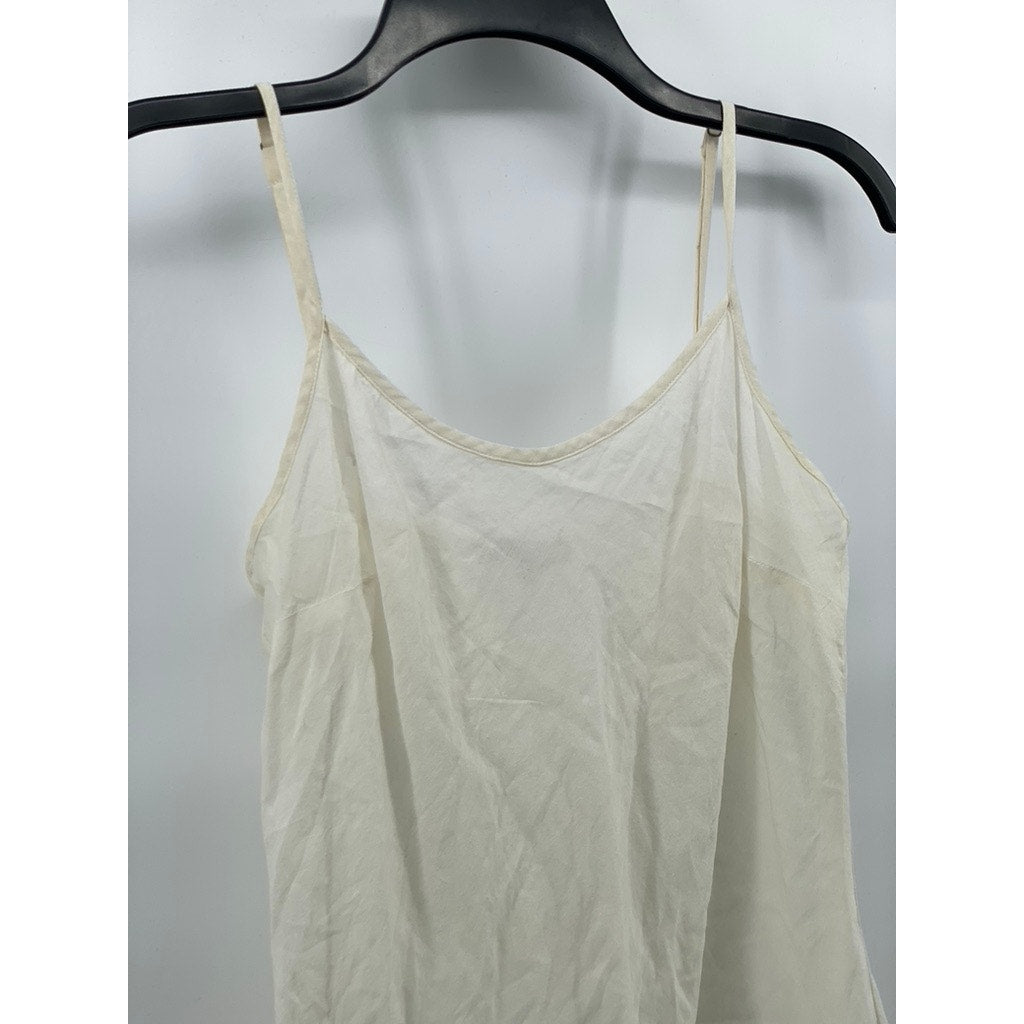 MAJE Women’s Cream Scoop-Neck Adjustable Spaghetti Strap Mini Slip Dress SZ 2