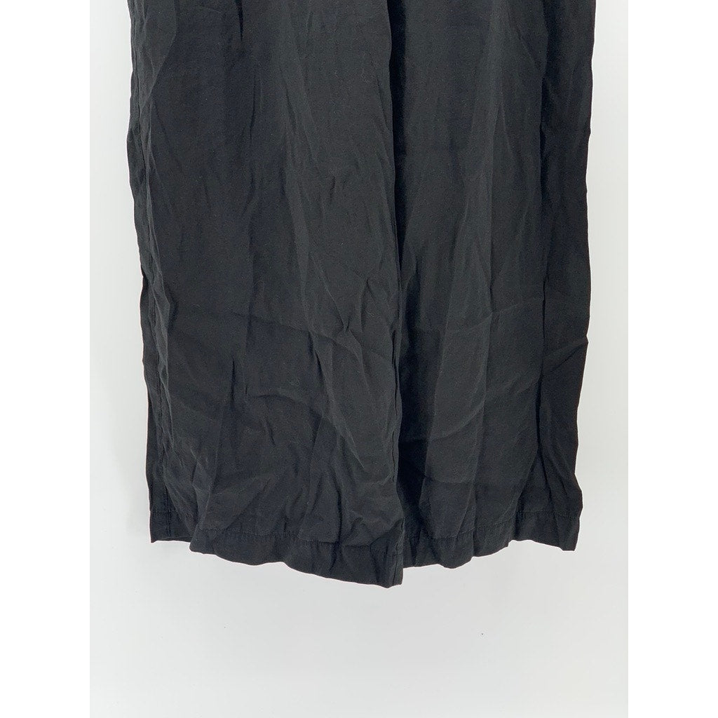MADEWELL Women's Black Pull-On Elastic Waist Relaxed Fit Wide-Leg Pants SZ XS