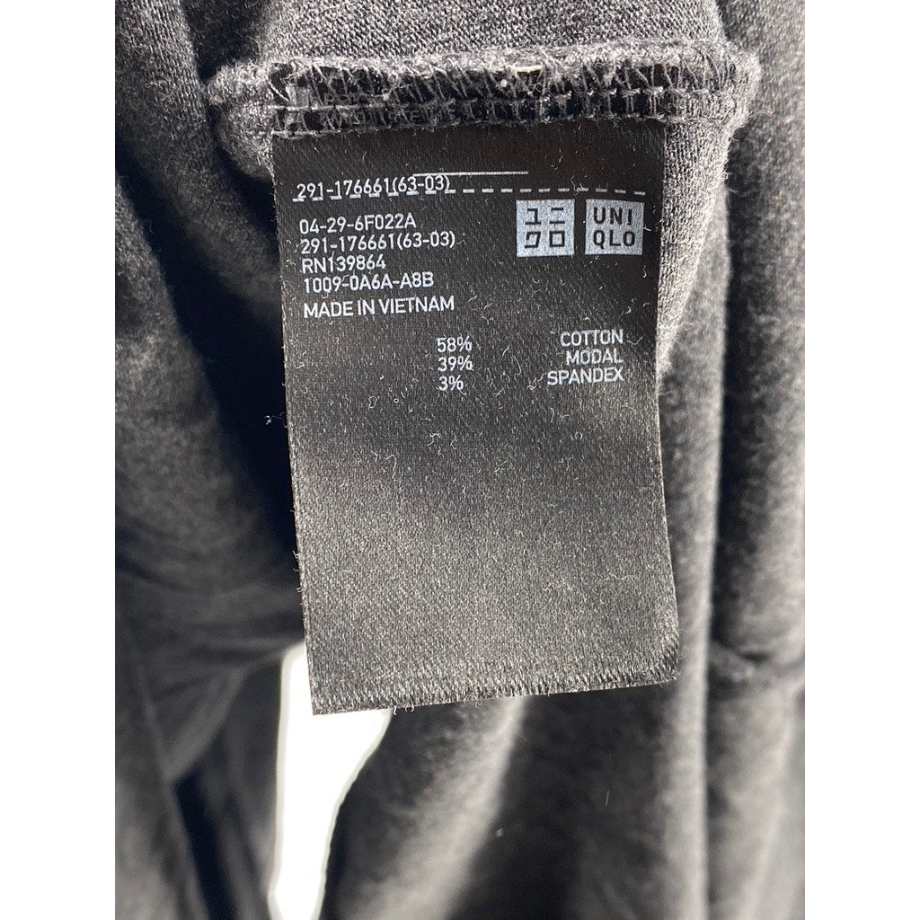 UNIQLO Women's Charcoal Gray Crewneck Sleeveless Casual A-Line Midi Dress SZ XS