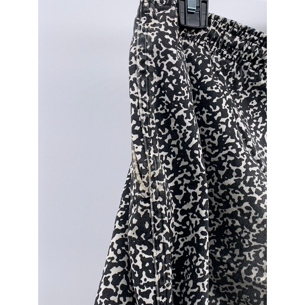 NATHALIE DU PASQUIER For American Apparel Women's Black-White Printed Short SZ S