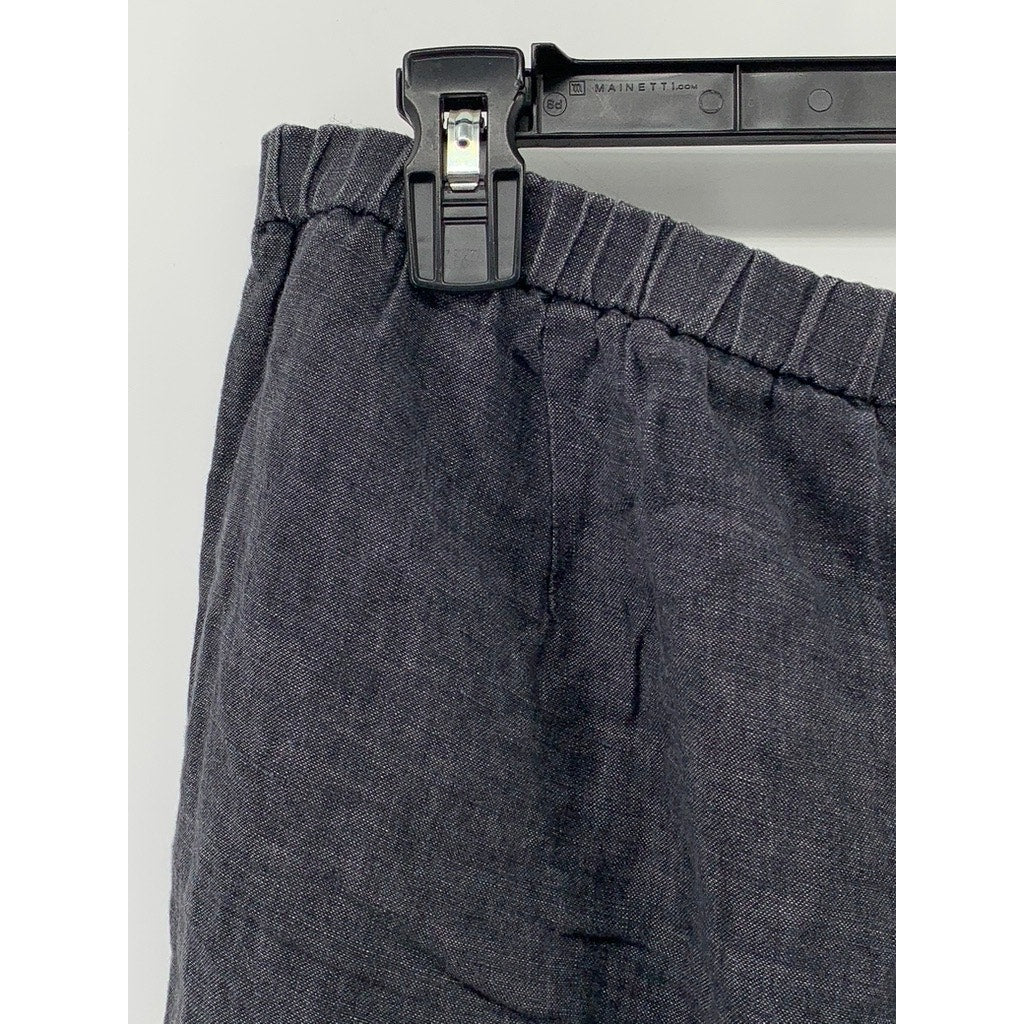 EILEEN FISHER Women's Blue Slim-Fit Pull-On Pants SZ M