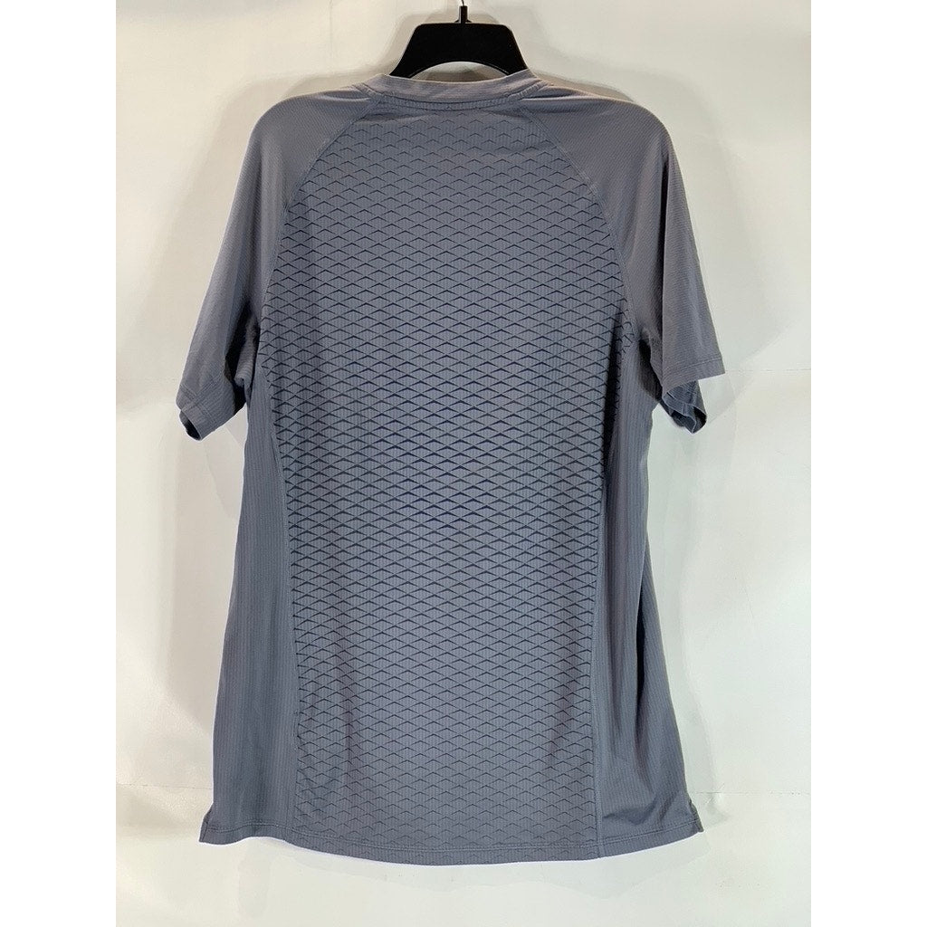 NIKE PRO Men’s Gray Hypercool Fitted Perforated Crewneck Active T-Shirt SZ L