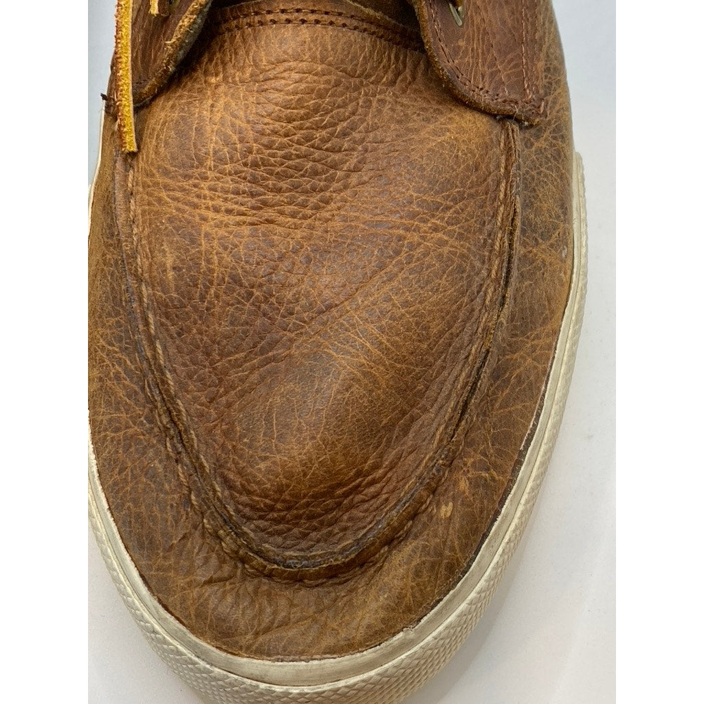 POLO RALPH LAUREN Men's Brown Leather-Suede Lace-Up High-Top Tedd Boots SZ 13