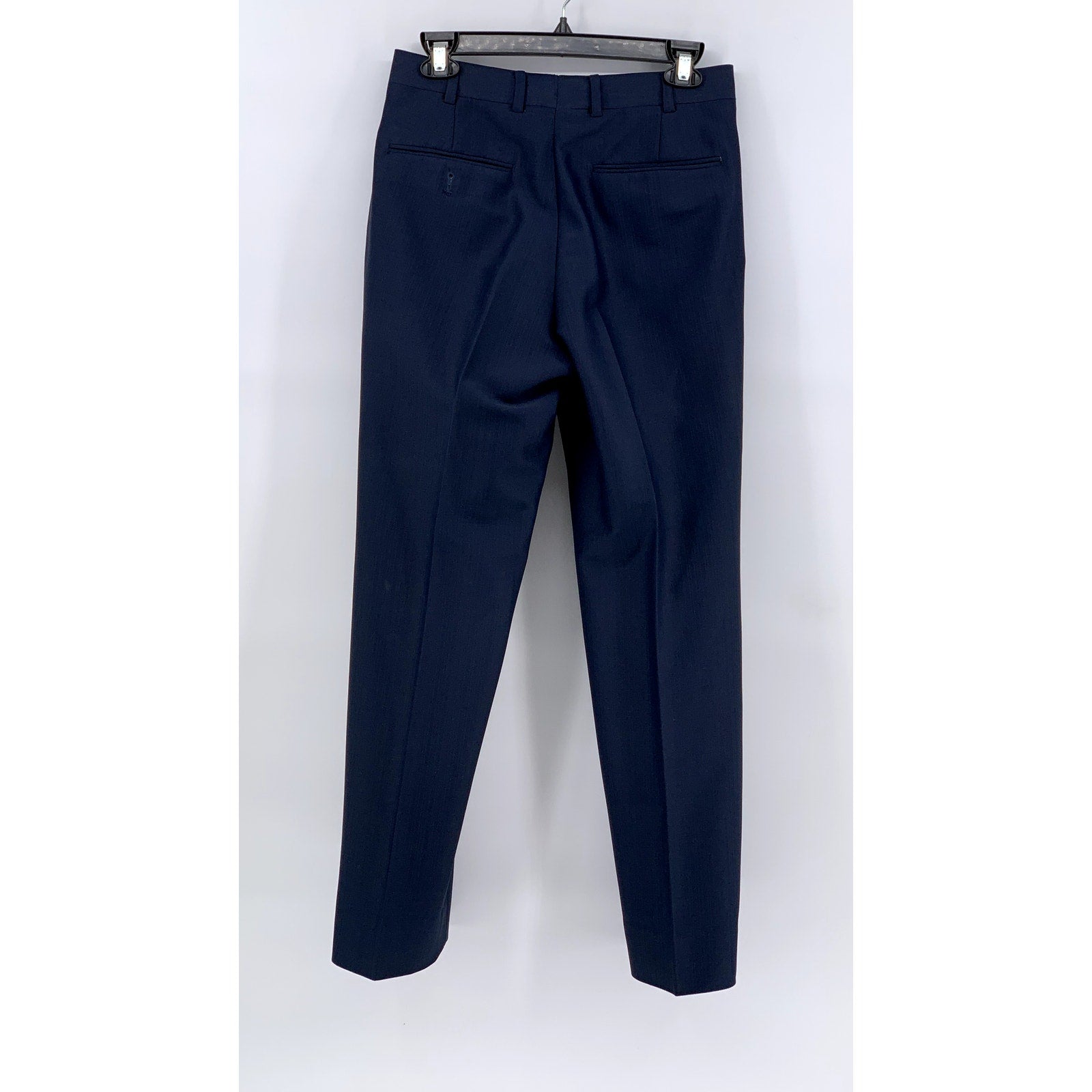 SASSON Men's Navy Flat Front Straight-Leg Pants SZ 29
