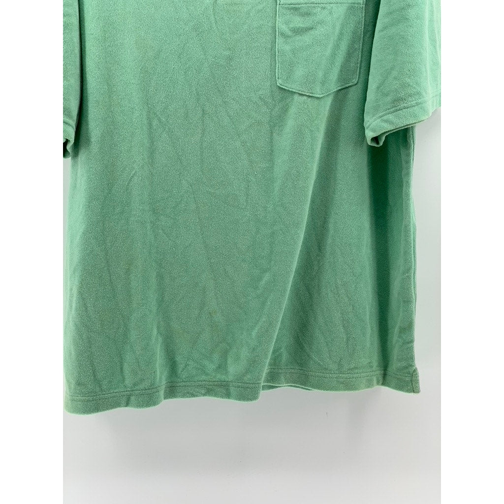 H&M Men's Mint Green Relaxed-Fit Polo Shirt SZ L