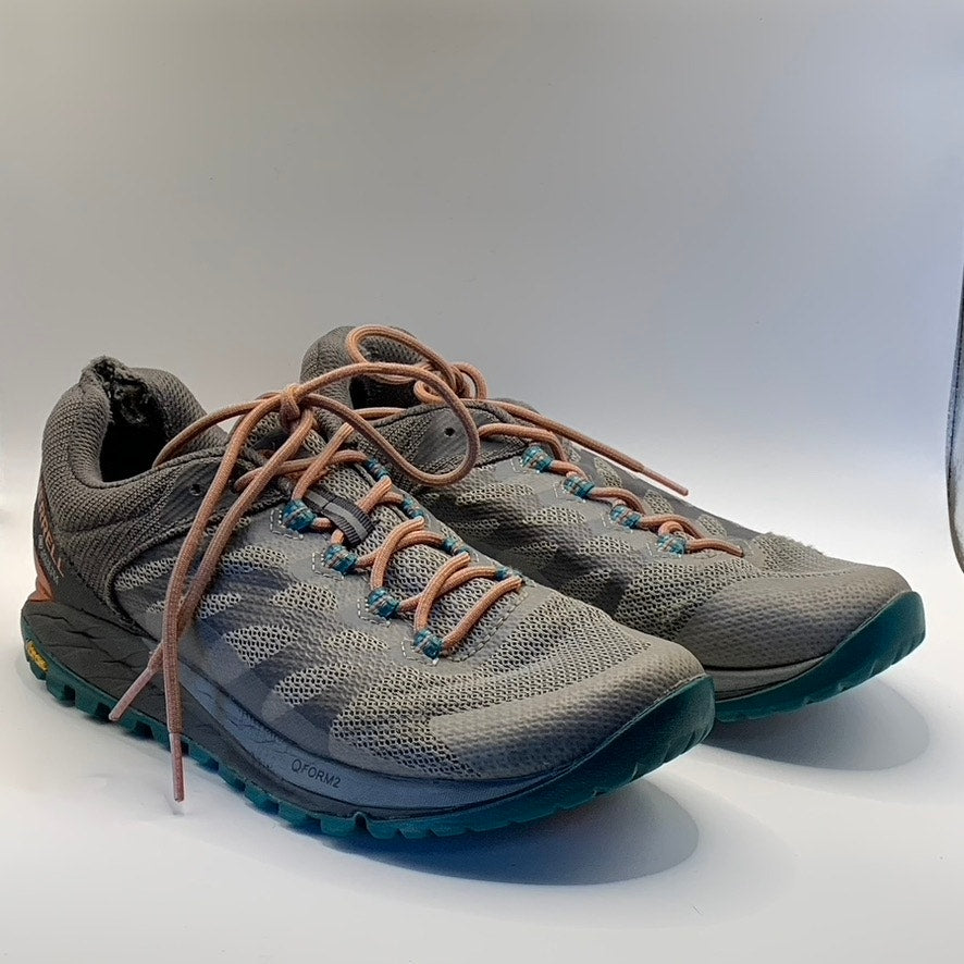 MERRELL Women's Gray Antora 2 Trail Gore-Tex Lace-Up Running Sneakers SZ 8.5