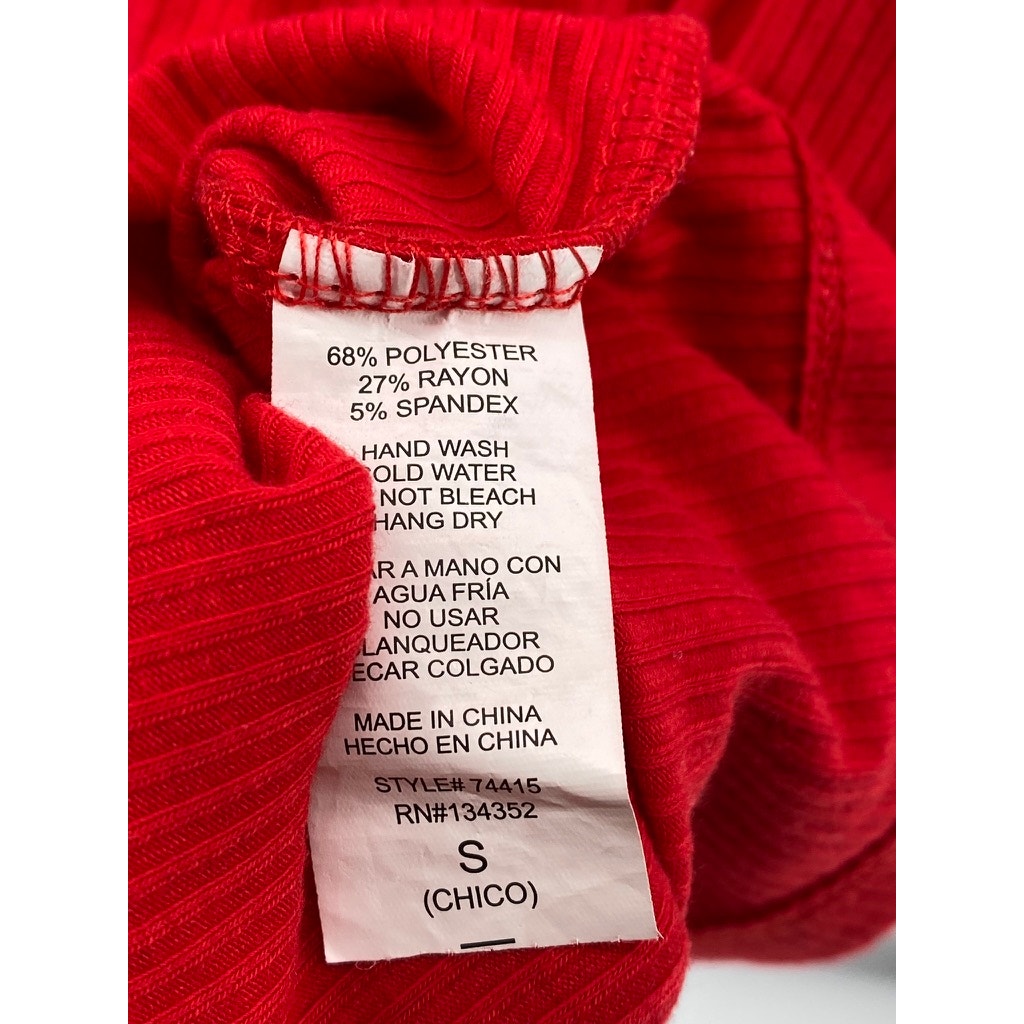 AMBIANCE Women's Red Ribbed Mock-Collar Half-Zip Sleeveless Mini Dress SZ S