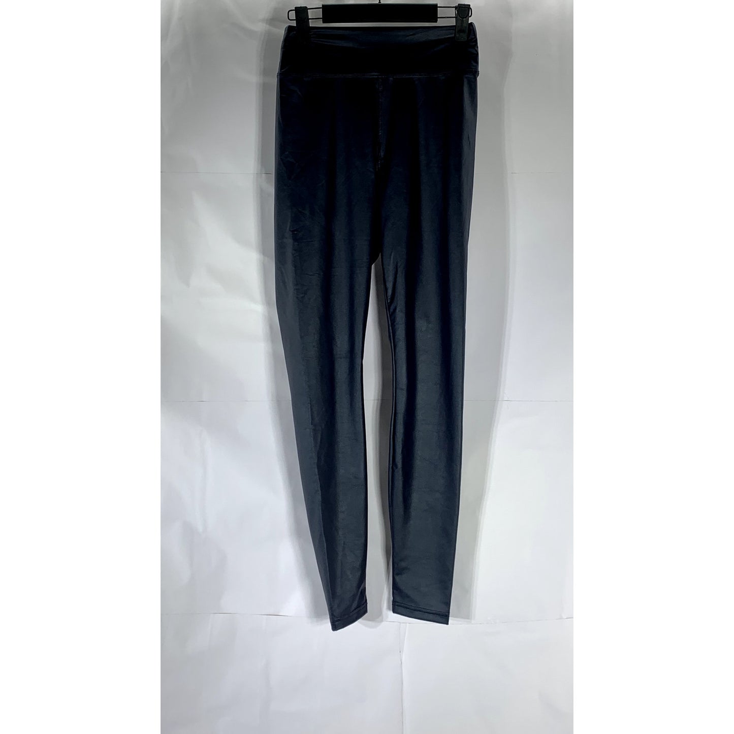 OFFLINE By AERIE Women's Blue Solid Faux-Leather High-Rise Fitted Leggings SZ M
