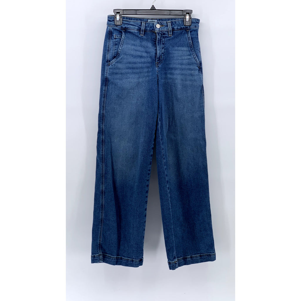 L.L.BEAN Women's Medium Tall Blue 207 Vintage High-Rise Wide-Leg Jeans SZ 2 M/T