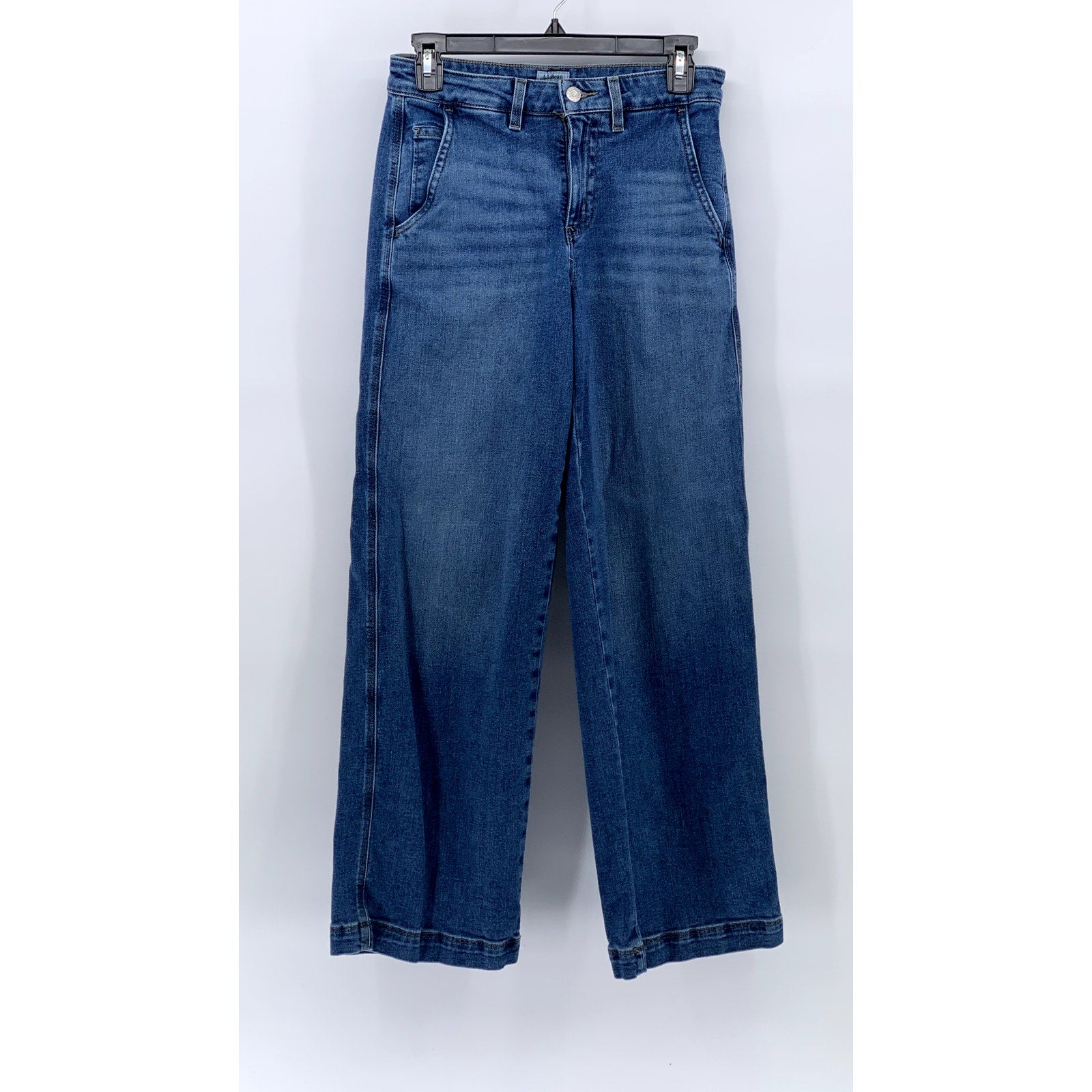 L.L.BEAN Women's Medium Tall Blue 207 Vintage High-Rise Wide-Leg Jeans SZ 2 M/T