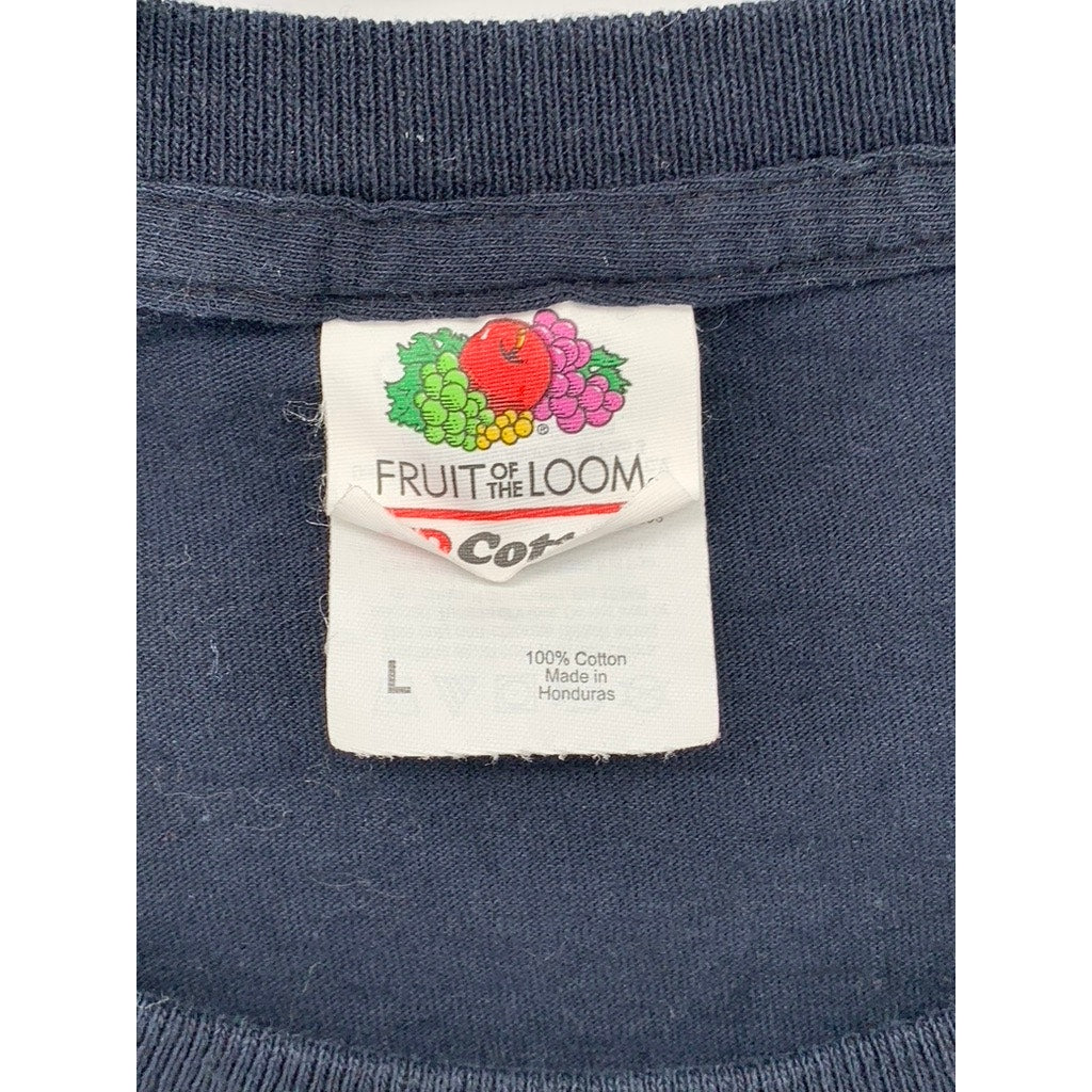 FRUIT OF THE LOOM Men's Black-Gold Resist Smokey Bear T-Shirt SZ L